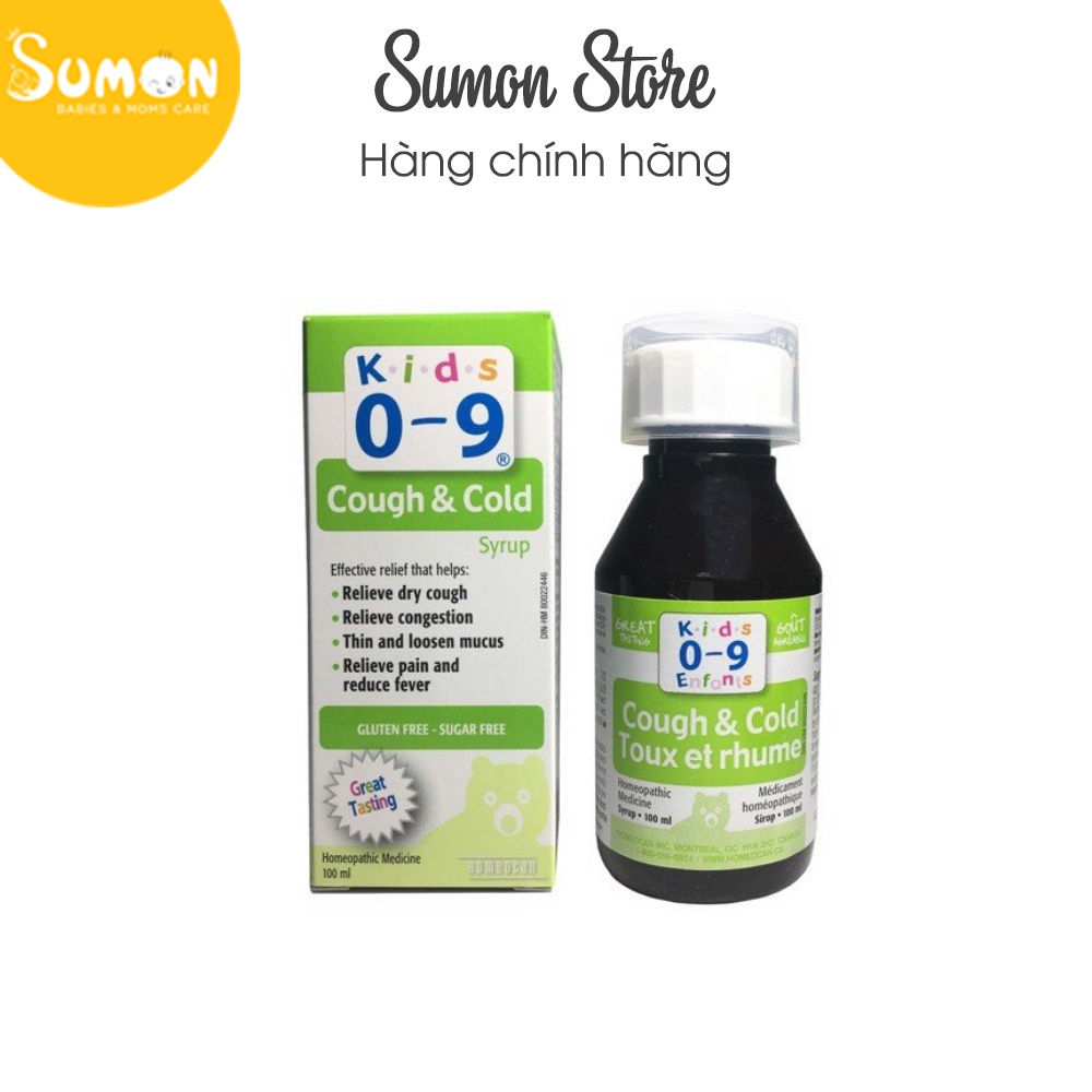 Siro ho, cảm cúm enfants cough & cold canada 100ml cho trẻ từ 0 - 9 tuổi