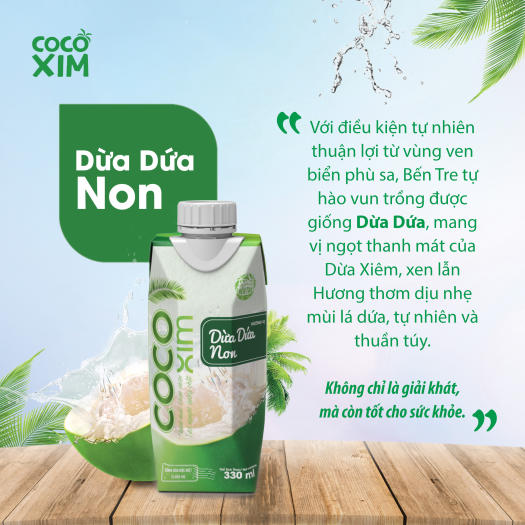 Nước dừa đóng hộp Cocoxim dừa dứa non 330ml