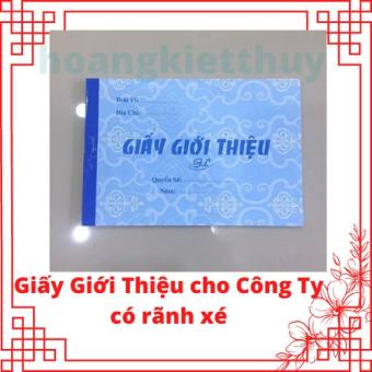 Giấy giới thiệu 1 liên giấy đẹp( 13cm x 19cm)