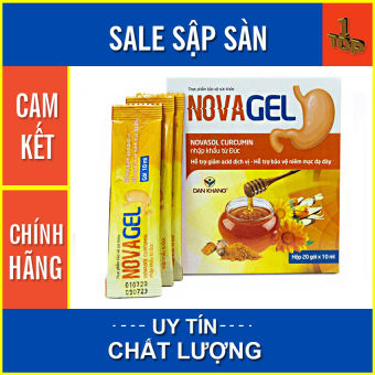 Novagel Novasol Curcumin - Hỗ Trợ Giảm Acid Dịch Vị & Bảo Vệ Niêm Mạc Dạ Dày - Hộp 20 gói - Top1pharmacy