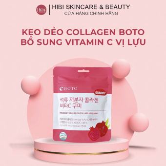 Kẹo Dẻo Gummy Boto Collagen Vị Lựu Hàn Quốc 90G