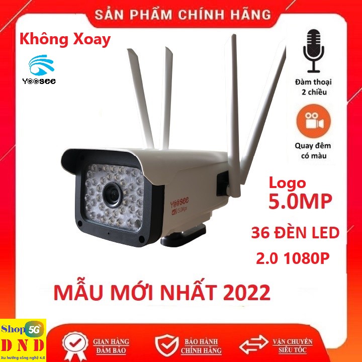 Camera wifi yoosee d236s 36 led - 1080p xoay, 4 anten, logo 5.0 - ip wifi ngoài trời