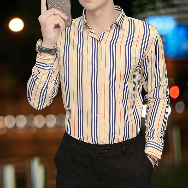 Áo sơ mi nam - Áo sơ mi nam công sở cao cấp - Chất liệu lụa mềm mịn, dáng slimfit trẻ trung, phong cách thời trang Hàn Quốc