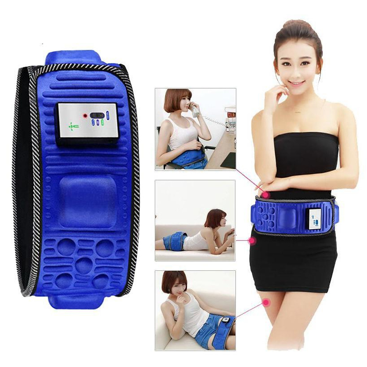 Đai massage x5 giảm mỡ bụng và toàn thân hiệu quả - đai massage bụng x5 pin sạc hồng ngoại wireless belt, đai massage bụng giảm eo toàn thân x5. bảo hành 6 tháng.