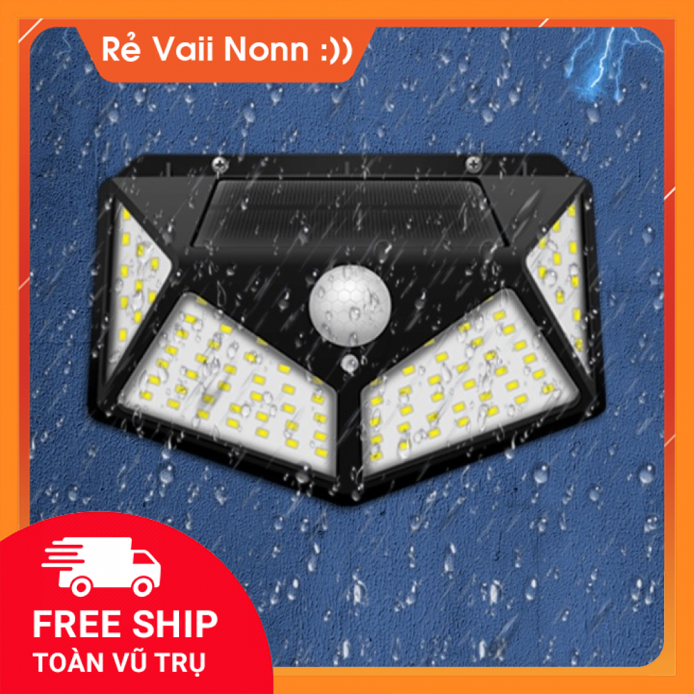 [HCM]Đèn 100 Led Cảm Ứng Năng Lượng Mặt Trời Với Cảm Ứng Chuyển Động 4 Mặt Siêu Hiện Đại Có Khả Năng Chống Thấm Nước Cực Thông Minh