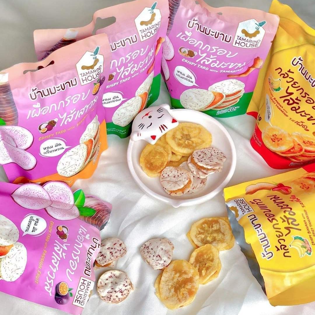 Bánh chuối kẹp me/ khoai môn kẹp me thái lan - bịch 80g~90g