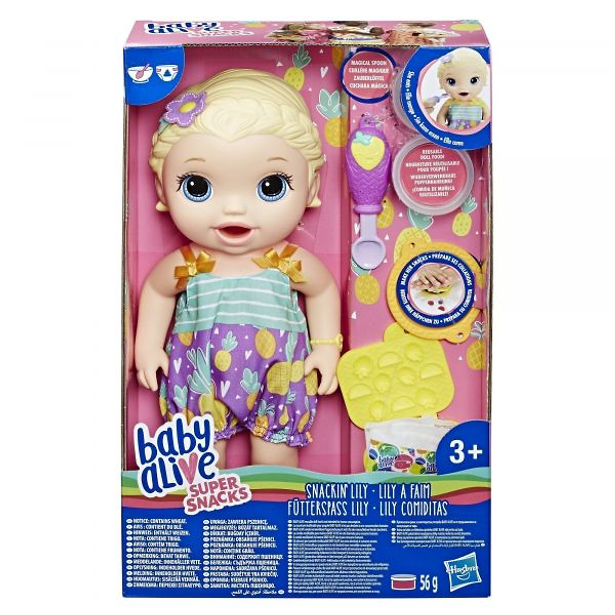 Búp bê Baby Alive Hasbro Mỹ - bé Lily biết ăn dặm E5841