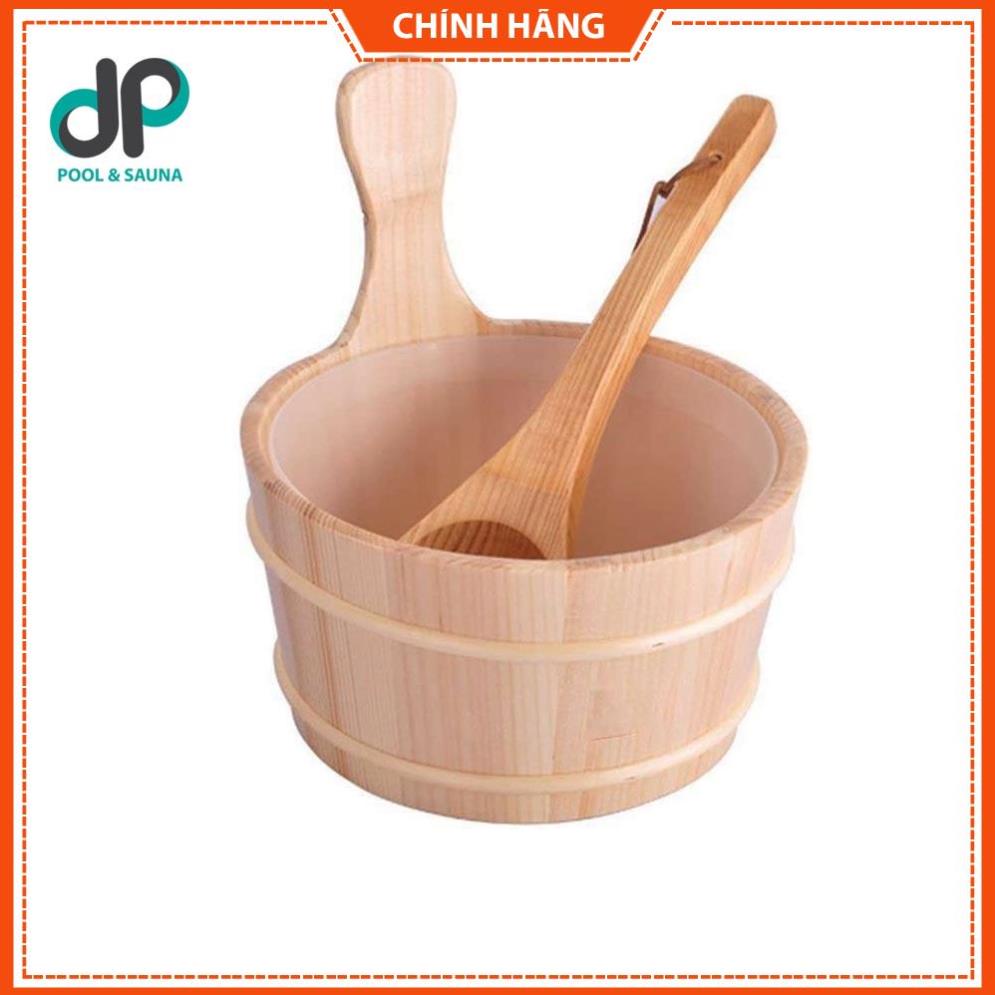 Bộ xô gáo gỗ phòng xông hơi khô - lõi nhựa