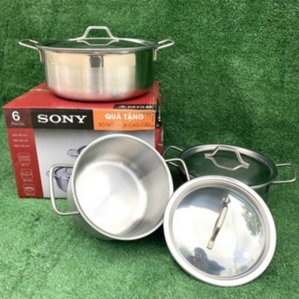 Combo bộ 3nồi sharp cao cấp-gôm 3 size kích thước khách nhau tiện lợi cho việc  nấu nướng trong nhà bếp của bạn.