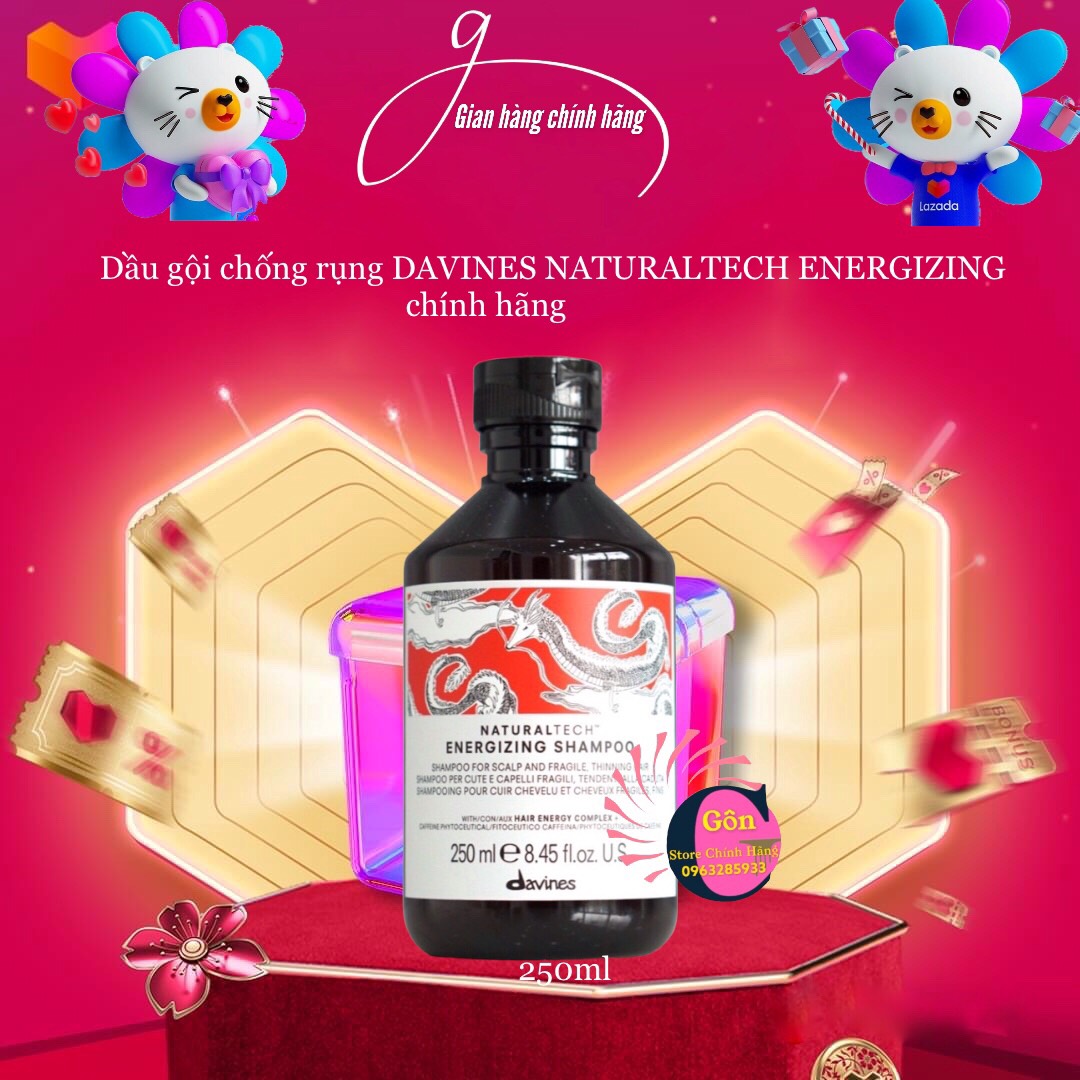 Dầu gội chống rụng davines naturaltech energizing 250ml