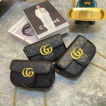 Túi xách nữ Trần Vạch và da vân phối xích họa tiết GUCCI Phong cách Hàn Quốc đi làm đi chơi