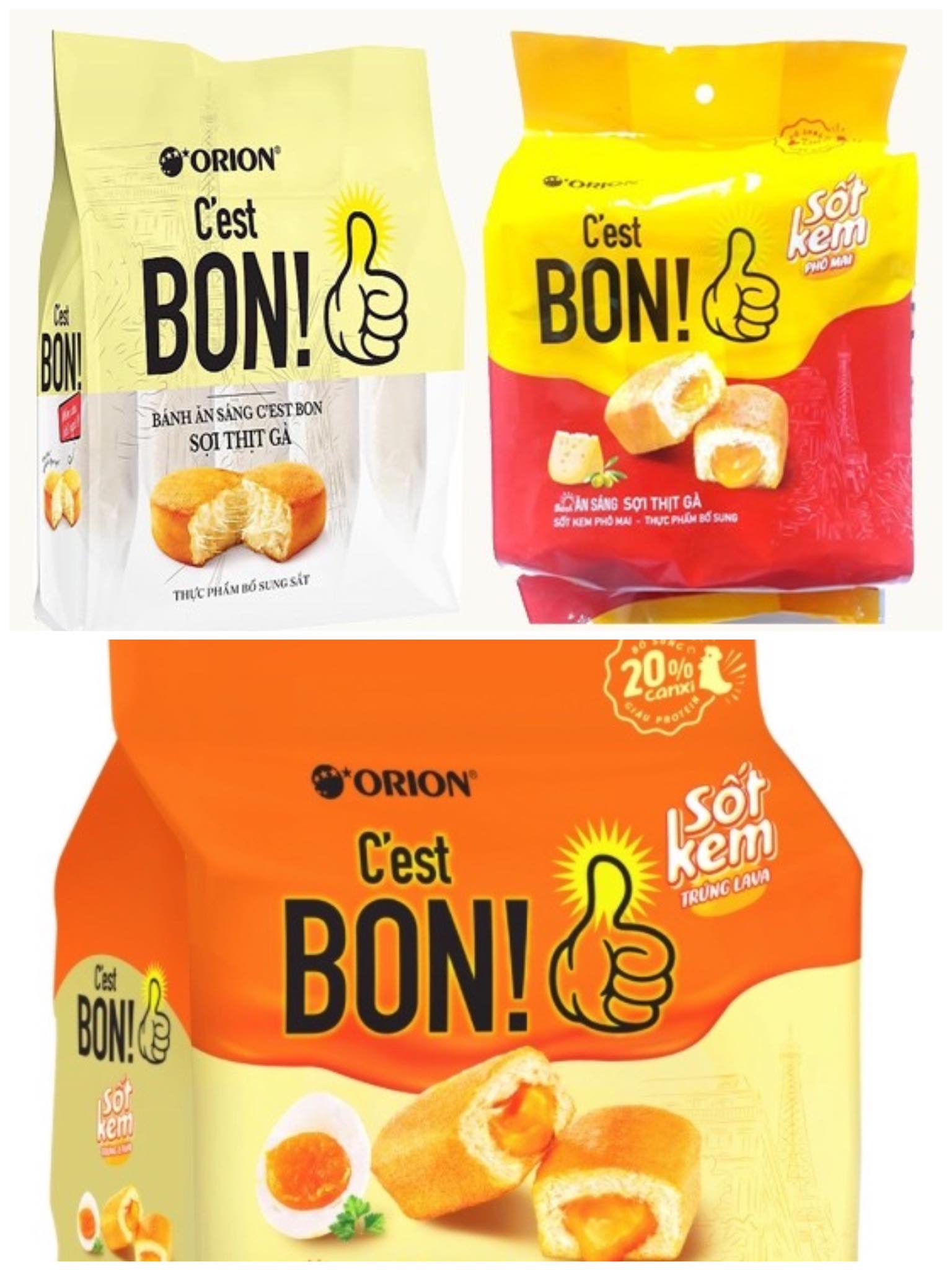 Bánh ăn sáng c’est bon sợi thịt gà túi 5c
