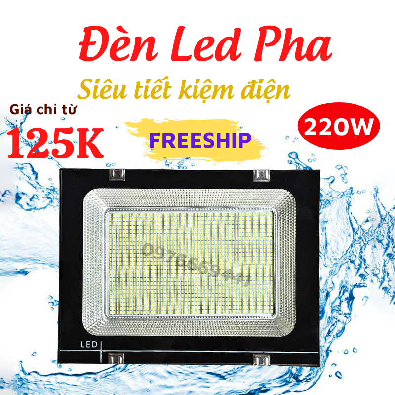 Đèn led pha ngoài trời tiết kiệm điện 220v công trình chuyên dùng sun store