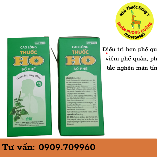 CAO LỎNG GIẢM HO BỔ PHẾ FITO - chai 200ml, hỗ trợ người bị ho gió, ho khan, ho có đờm, viêm phổi