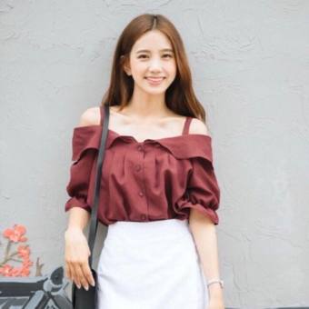 Áo Kiểu Nữ Trễ Vai 2 Màu Xinh Đẹp