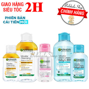 Nước tẩy trang Garnier Cho Da Dầu Mụn Salicylic BHA Micellar chai 125ml