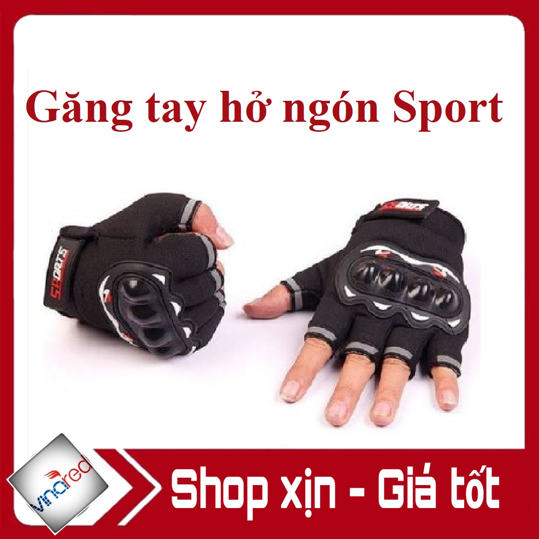 [HCM]Găng tay đi phượt hở ngón - Găng tay SPORT