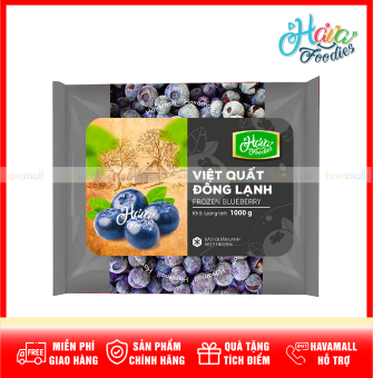 Trái Việt Quất Đông Lạnh V-Safefood 1kg – Frozen Blueberries