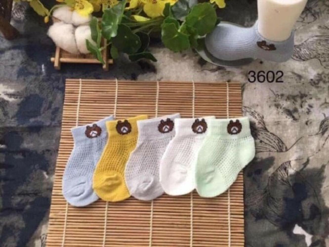 Set 5 ĐÔI Tất lưới cho bé mua hè, năm điều hòa đều ok ạ