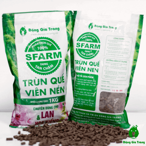 Phân trùn quế Sfarm viên nén tan chậm chuyên cho hoa kiểng, cây cảnh - 5kg