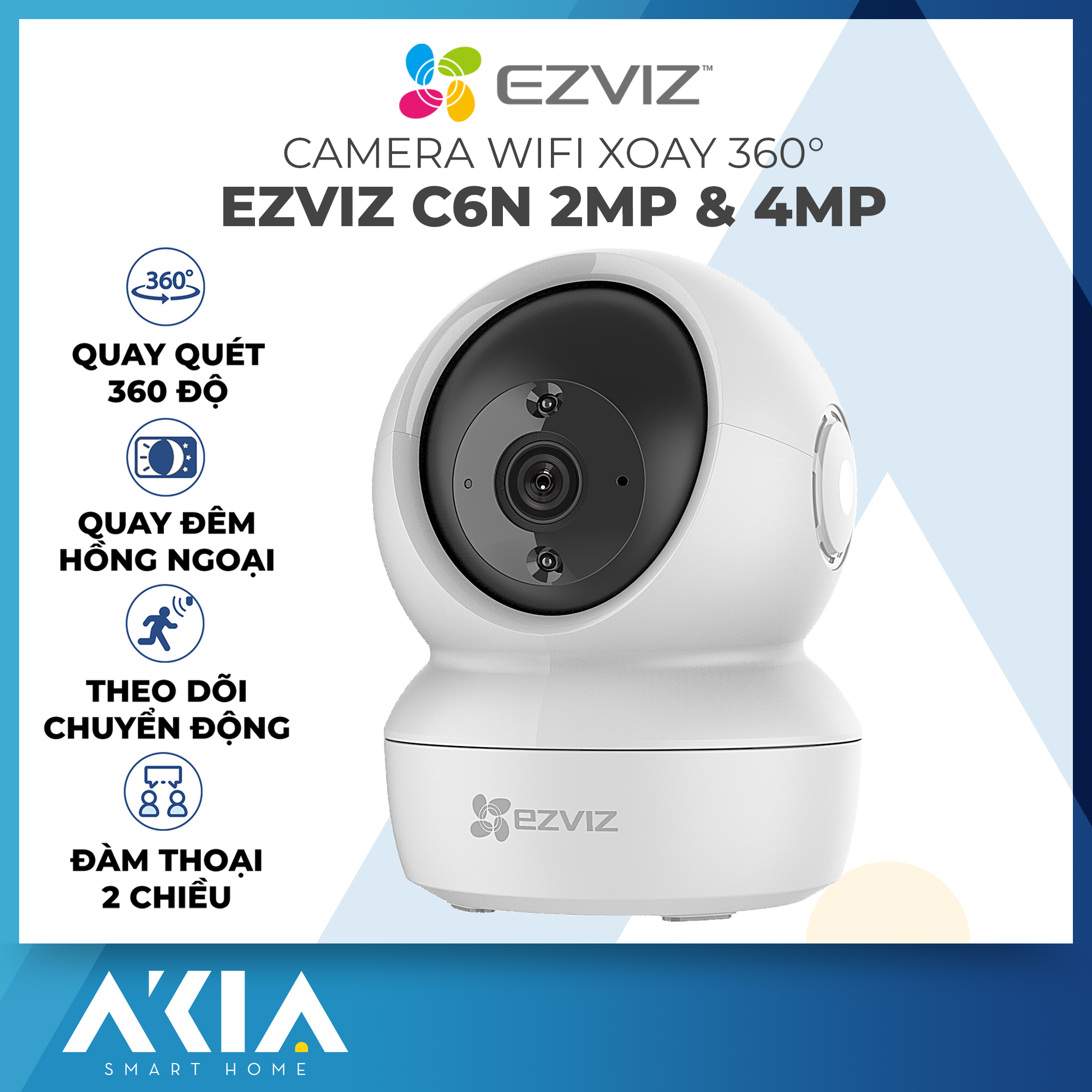 EZVIZ Indoor Security Camera 1080P, Wi-Fi Dome Surveillance, Night Vision
