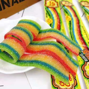 Kẹo dẻo cầu vòng Chupa Chups Cầu Vồng Sour Belt chua chua ngọt ngọt