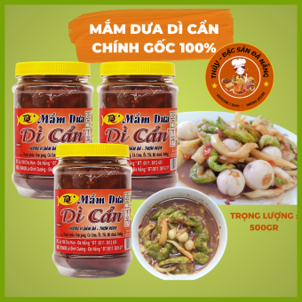 Mắm Dưa Cà Dì Cẩn  hũ 500gr Đặc Sản Đà Nẵng nổi tiếng thơm ngon chính gốc