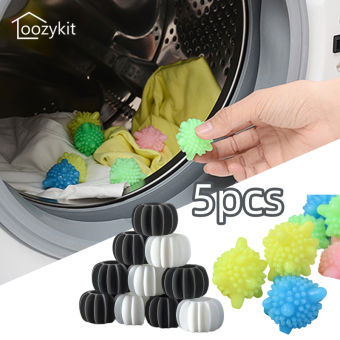 Loozykit 5 Quả Bóng Giặt Đồ Túi Lọc Phao Tái Sử Dụng Cho Máy Giặt Dụng Cụ Tẩy Lông