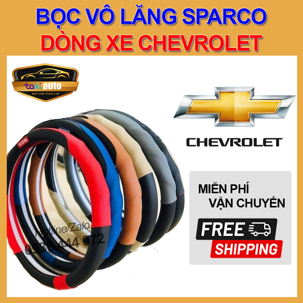 [FREESHIP] Bọc vô lăng ô tô cho dòng xe, bao da tay vỏ bọc vô lăng sparco cao cấp xe hơi Chevrolet Cruze, Spark, Aveo, Corolado, Captiva, Trax, Orlando, Traiblazer, phụ kiện trang trí oto màu đỏ, đen, kem,nâu,xám