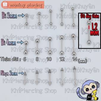 Khuyên Bi 2 đầu đeo được nhiều vị trí như : Khuyên Tai  Khuyên Ti