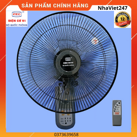 Quạt Treo Tường-QTT-ĐKA,điện cơ 91,kiểu mới(có Điều Khiển) an toàn,bền,đẹp,quạt khoẻ,chạy êm,chính nhãng ,giá rẻ-bảo hành 12 tháng[NhaViet247]