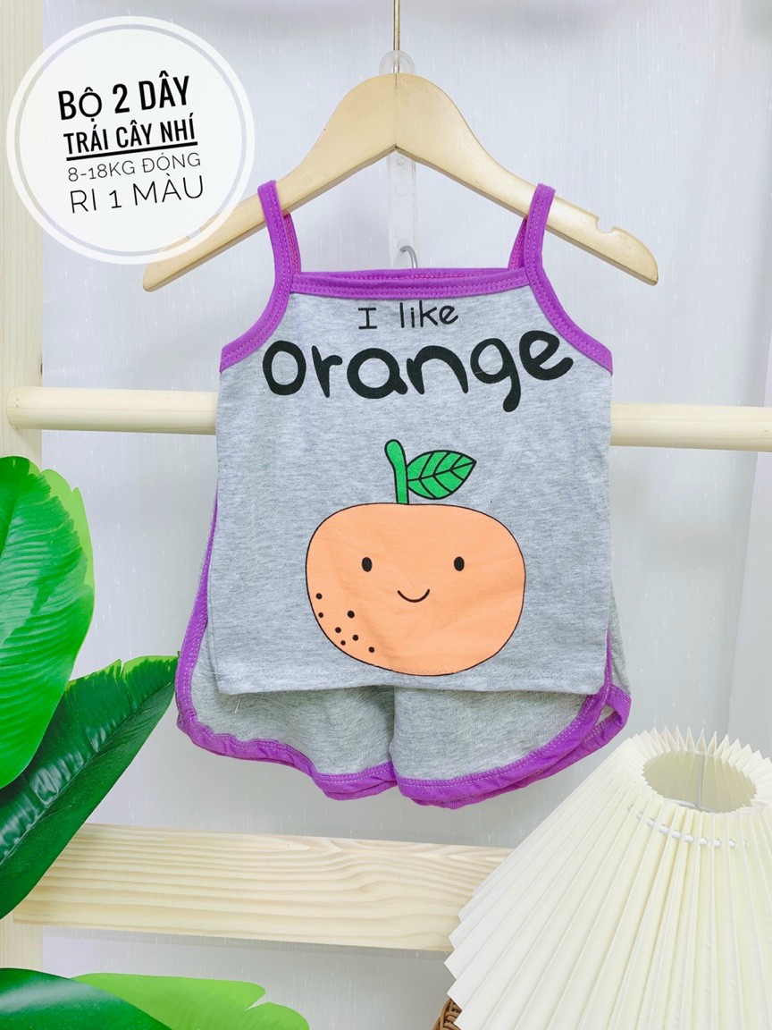Bộ hai dây orange cho bé gái 8-18kg