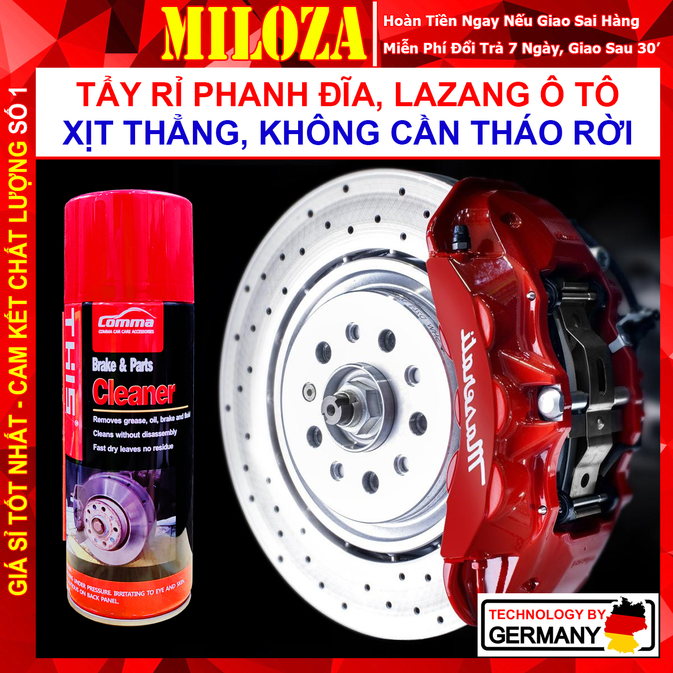 Vệ sinh thắng đĩa - vệ sinh phanh đĩa - vệ sinh thắng - vệ sinh bố thắng - brake cleaner - làm sạch thắng phanh ô tô, xe máy chống rít, mòn, đơn giản không cần tháo rời - this