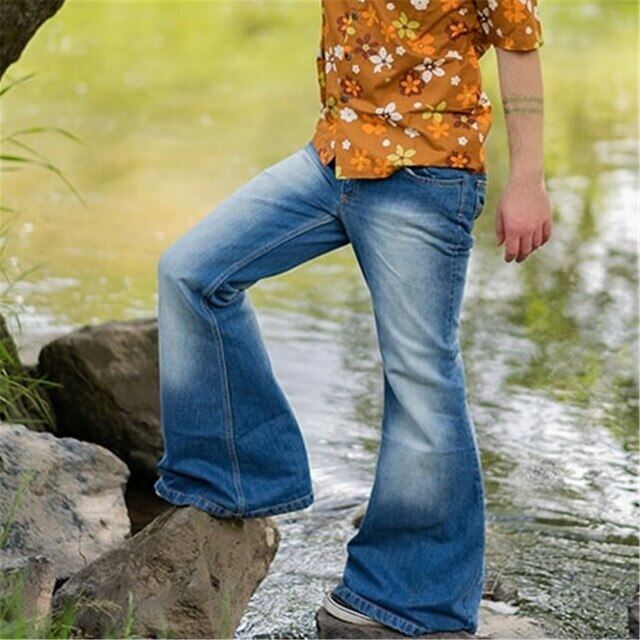 mens flared jeans