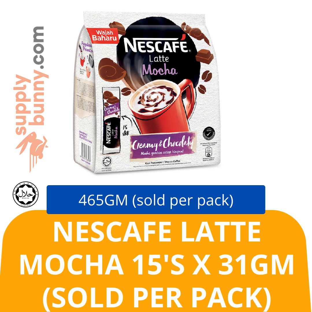 Nescafe Latte Mocha 15\'s x 31gm (sold per pack) Halal