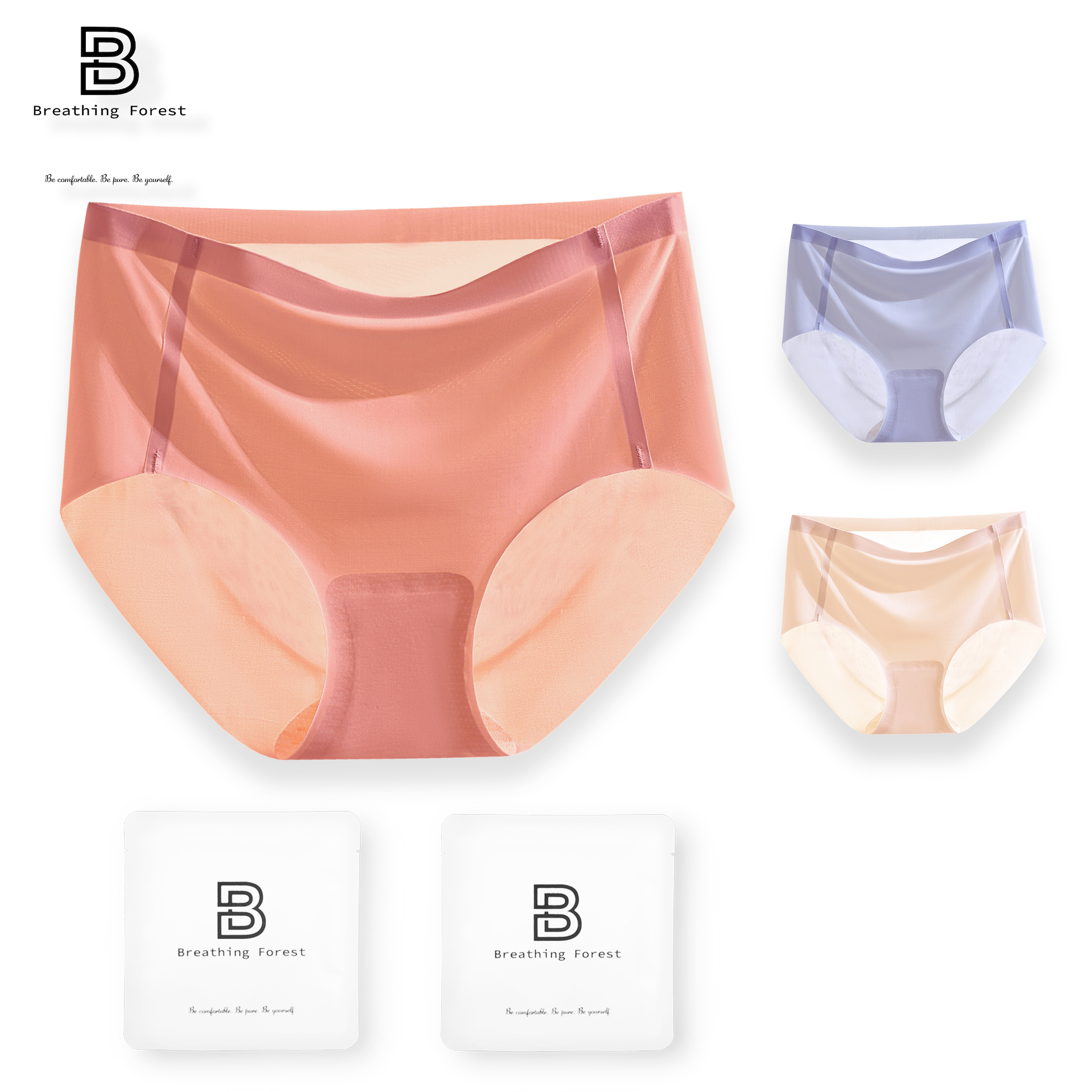 Ice Silk Sexy Seamless Panties Women Soft Low-Rise Briefs Ruffles