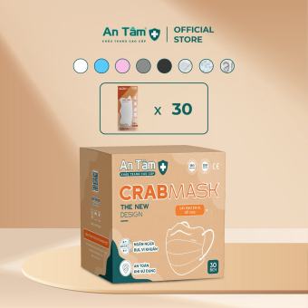Thùng 300 cái - Khẩu trang cua CRABMASK người lớn 4 lớp Giấy kháng khuẩn & Vải không dệt - AN TÂM