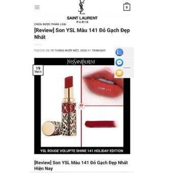 Son Thỏi Ysl Shine Màu 141 Đỏ Gạch