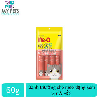 Súp thưởng cho mèo ME-O Creamy Treats hương vị cá hồi - Gói 4 tuyp X 15g
