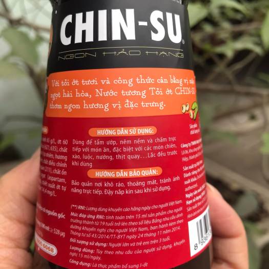Nước tương tỏi ớt Chinsu 330ml
