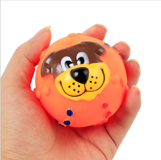 QUẢ BÓNG HÌNH MẶT CÚN Cao Su Dẻo An Toàn Cho Mọi Thú Cưng [ ĐỒ CHƠI CHO THÚ CƯNG CHÓ MÈO]