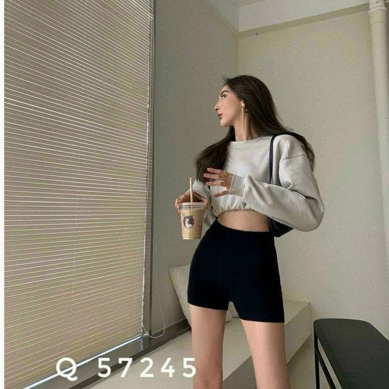 Quần legging đùi siêu dày dặn knit short trendy siêu co dãn nâng mông thus214