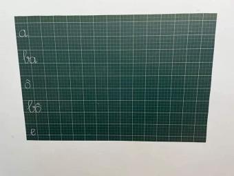 Bảng decal kẻ ô dán tường viết phấn, màu xanh, 4 li