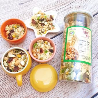 Ngũ cốc GRANOLA 500g - Yến mạch rang mật ong mix cùng các loại hạt dinh dưỡng, trái cây sấy - Thích hợp cho bữa ăn lành mạnh - Giảm cân hiệu quả