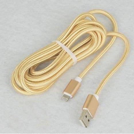 Dây sạc iphone, samsung dài 3m bọc dù siêu bền cao cấp