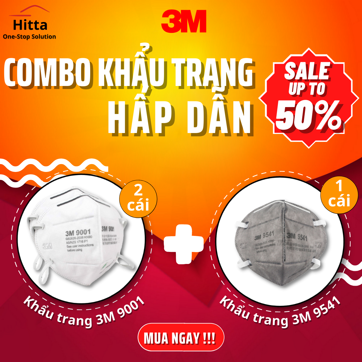Khẩu trang 3m 9001 + 3m 9541