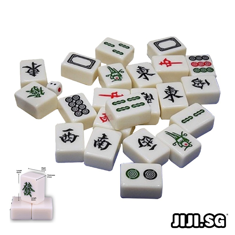 39mm AA1 XL Size Ivory Colour Mahjong Set