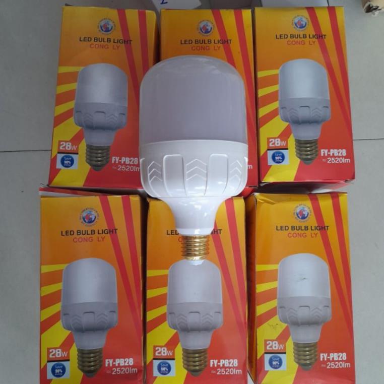 Bóng đèn led 30w buld trụ tròn đài loan chân đồng mạ vàng đuôi e27