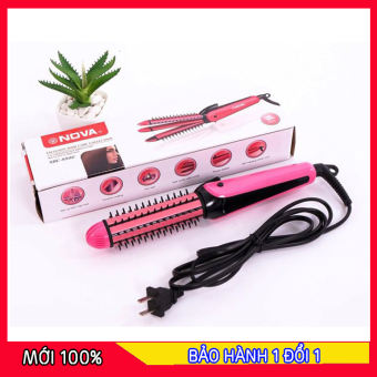 Máy duỗi tóc 3 in 1 Nova - máy uốn duỗi tóc mi - máy uốn duỗi bấm tóc - Máy duỗi tóc mini - Uốn Tóc Làm Xoăn Tóc