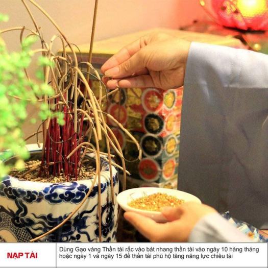 Gạo vàng thần tài - chiêu tài- nap phúc mua may đồ thờ cúng ban thờ ban thần tài